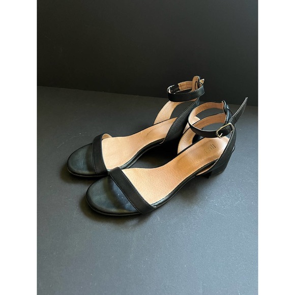 Sandales à Talons Bloc Noires Pour Femme Taille 7.5 US - Occasion Très Bon état - Lanières